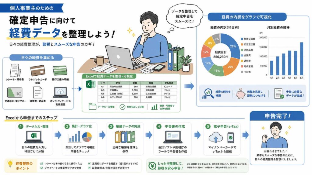 個人事業主・フリーランス向けのエクセル経費管理ポイント