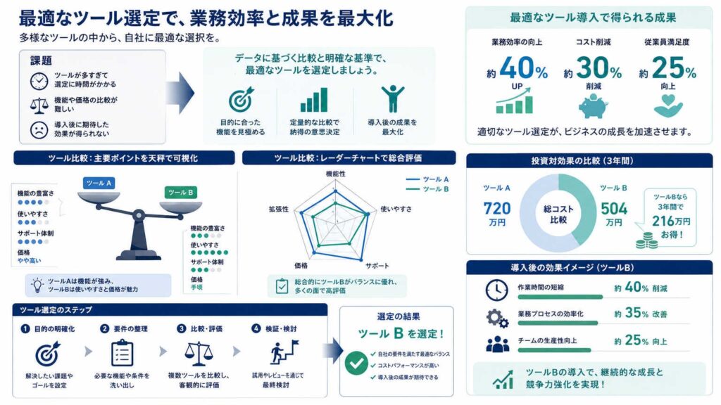 ノンプログラミングツールを選ぶときの比較ポイント