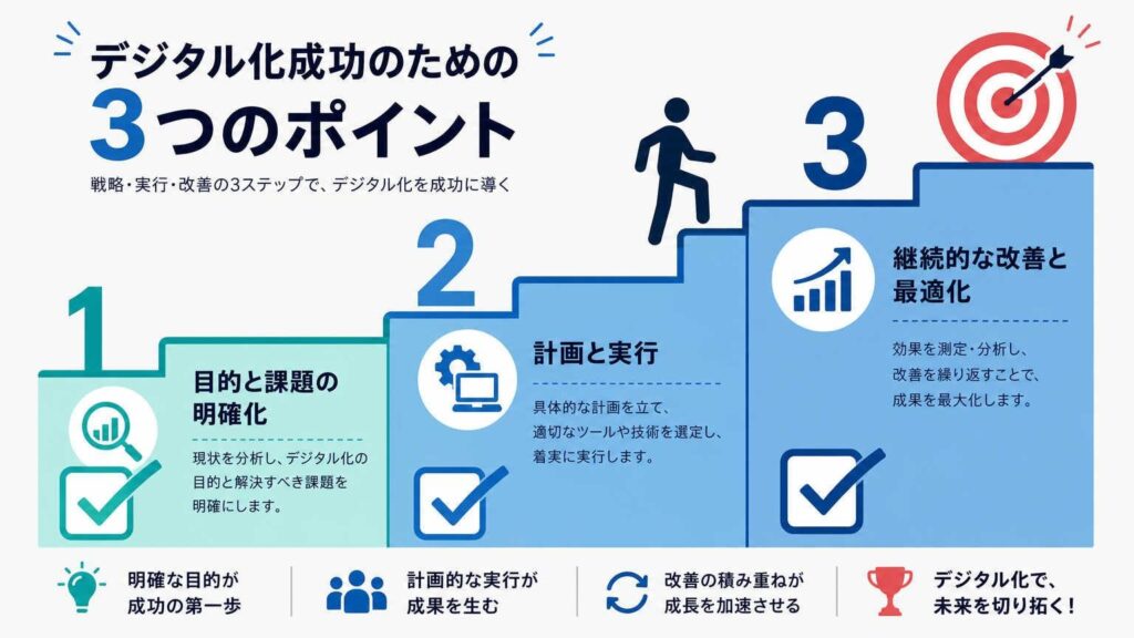 デジタル化に失敗しないための3つのポイント