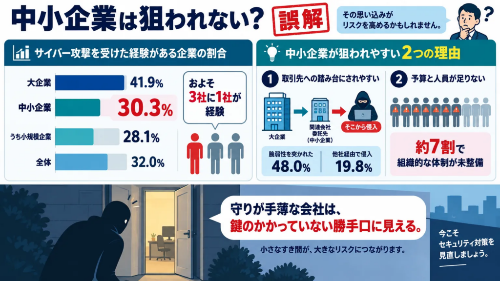 「中小企業は狙われない」は誤解、サイバー攻撃の標的になりやすい理由
