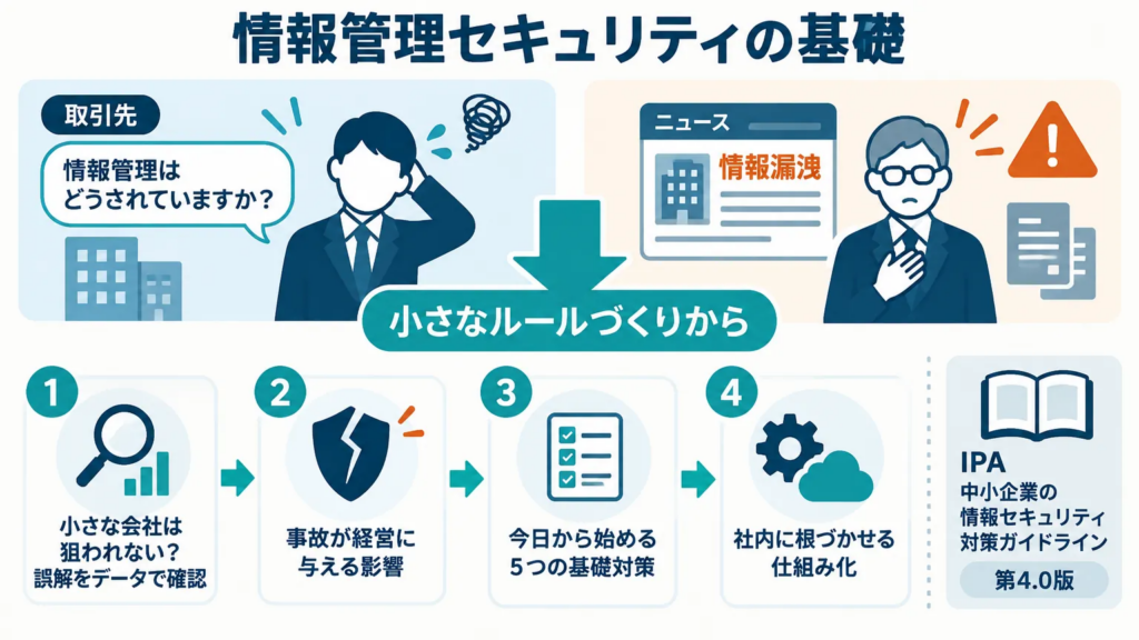 中小企業が最初に取り組むべき情報管理セキュリティの基礎
