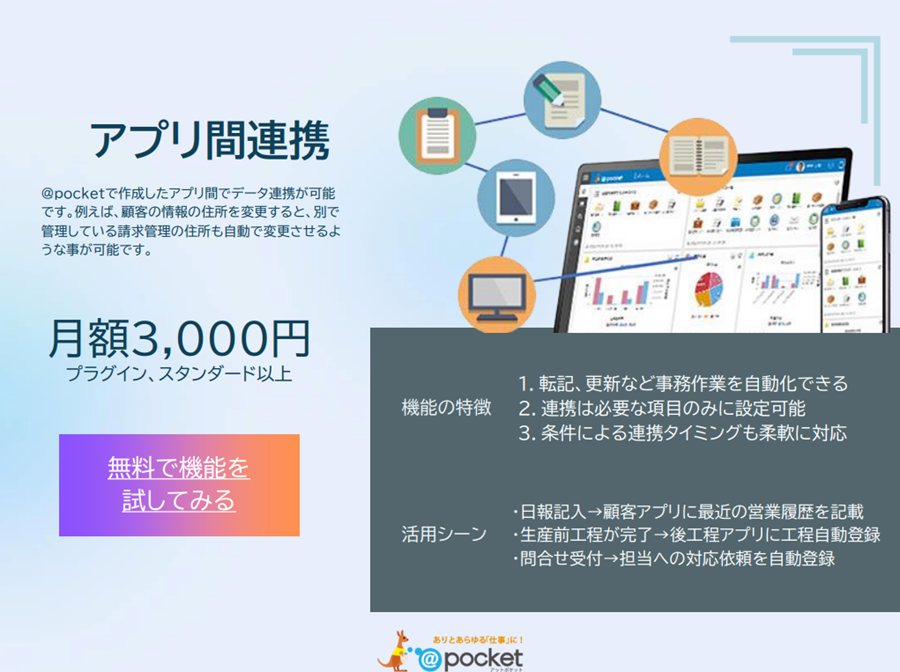 アプリ間データ連携