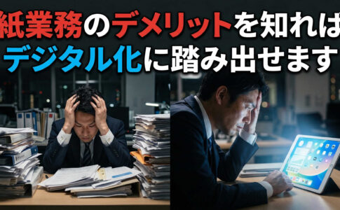紙業務のデメリットを知ればデジタル化に踏み出せます