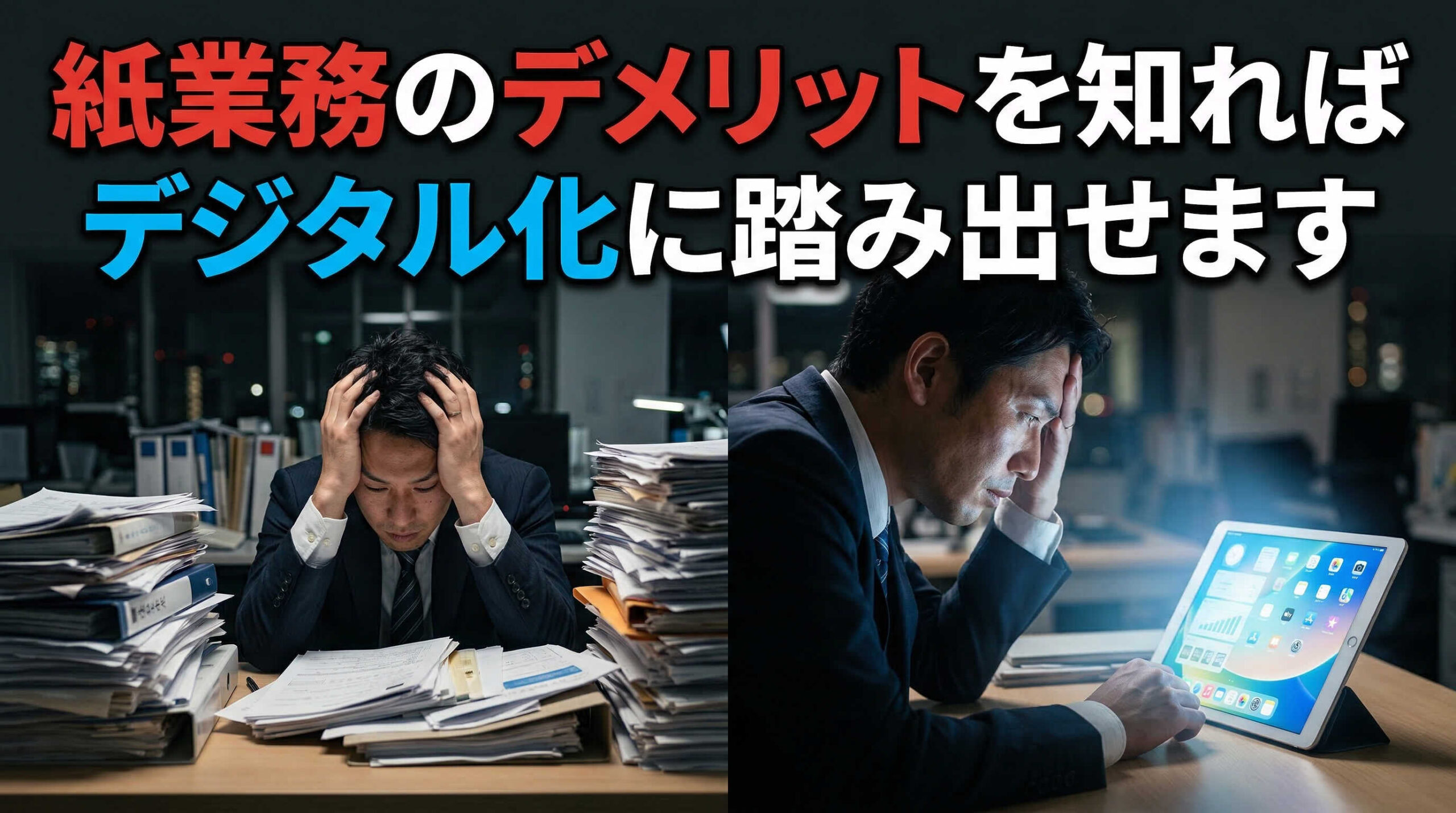 紙業務のデメリットを知ればデジタル化に踏み出せます