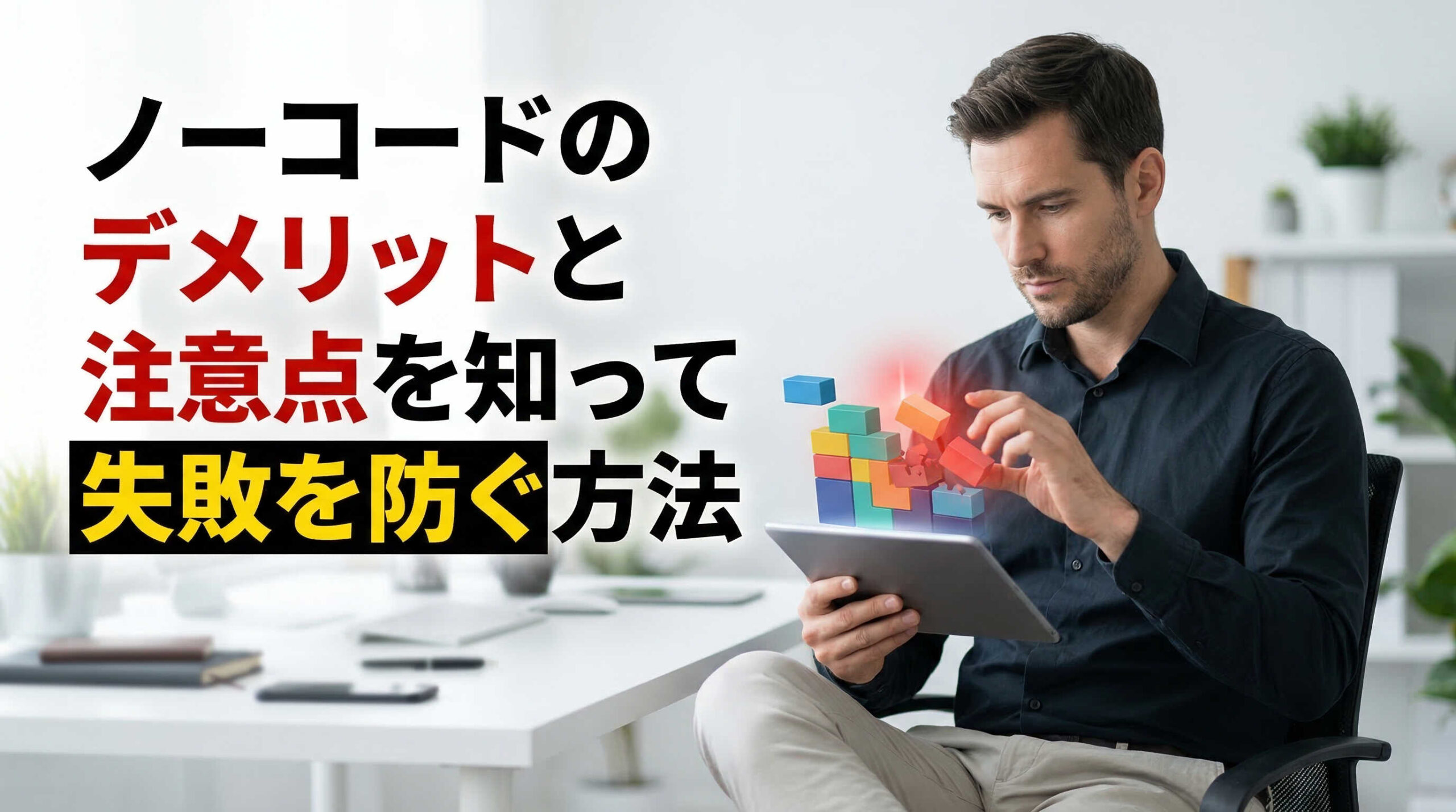 ノーコードのデメリットと注意点を知って失敗を防ぐ方法