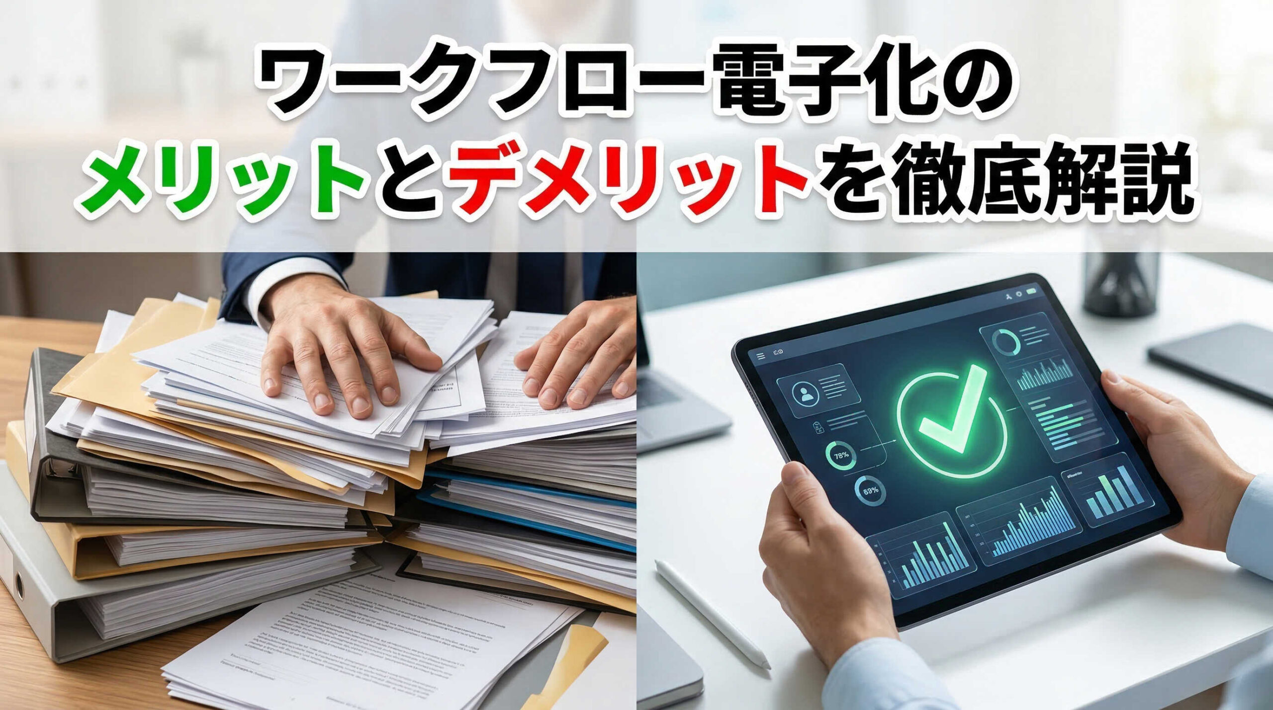 ワークフロー電子化のメリットとデメリットを徹底解説