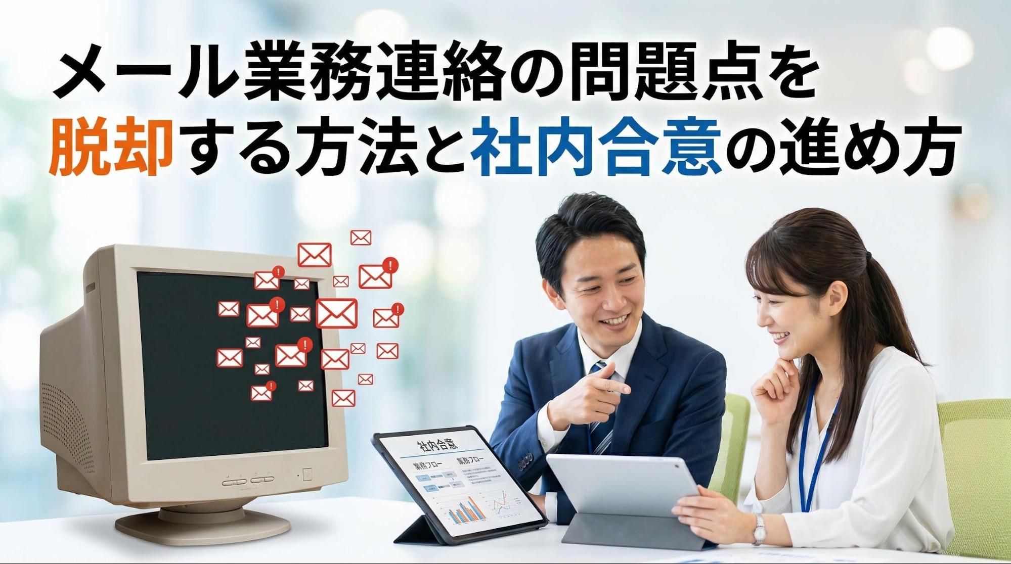 メール業務連絡の問題点を脱却する方法と社内合意の進め方
