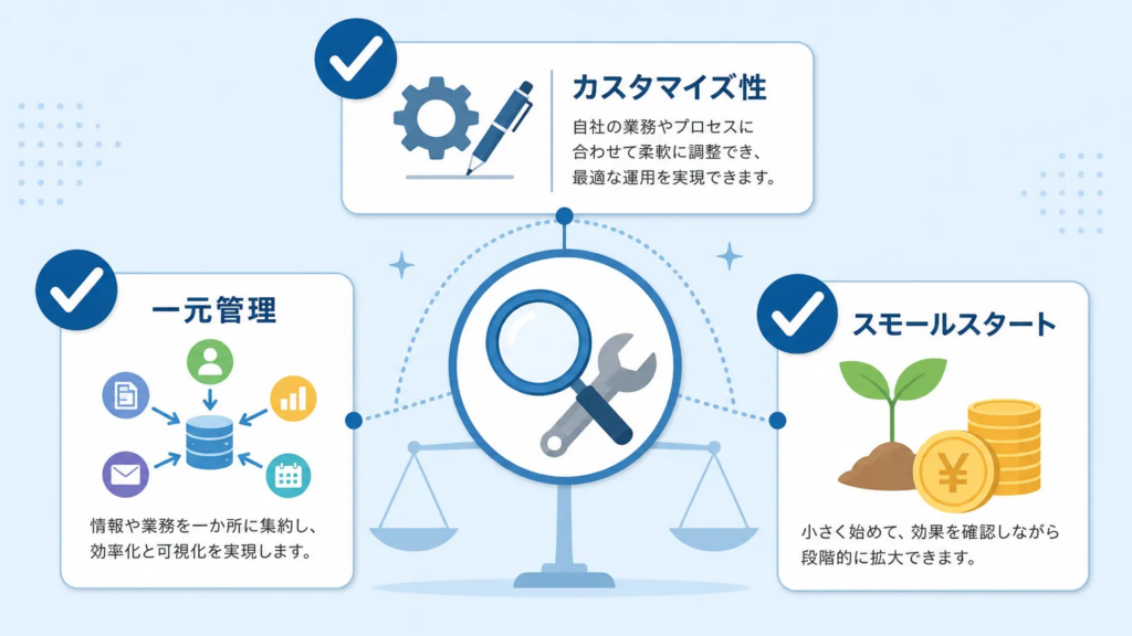 ツール選びで失敗しないための3つのポイント