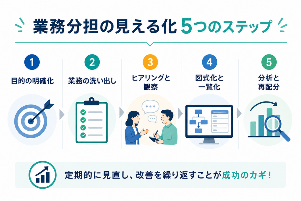 業務分担の見える化 5つのステップ