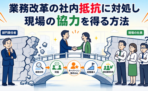業務改革の社内抵抗に対処し現場の協力を得る方法