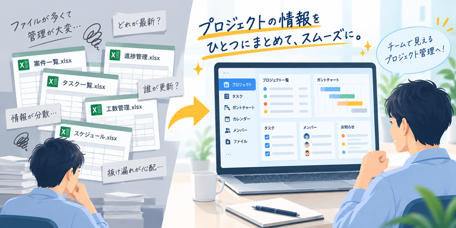 プロジェクト管理の課題を解消し、情報管理をスムーズに！
