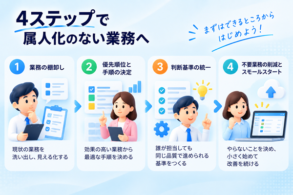 4ステップで属人化のない業務へ