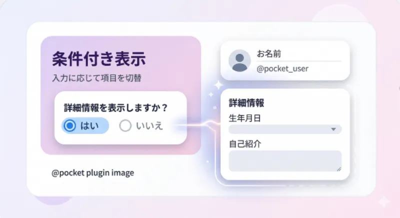 条件付きフィールド表示切替プラグインのイメージ画像